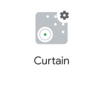 Google home curtain store control