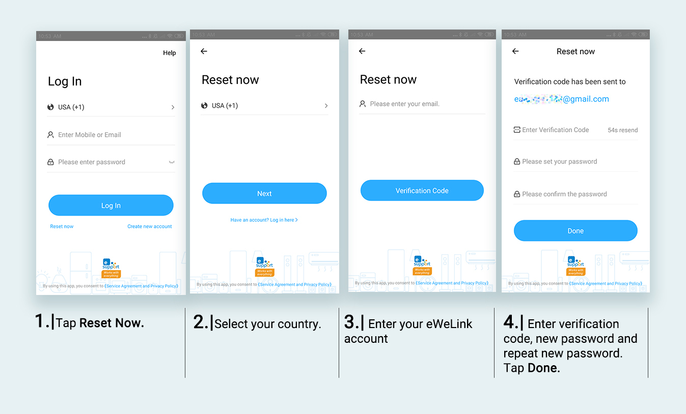 radioactividad Celda de poder nudo How to reset your password for your eWeLink account in case you forgot it.  – eWeLink Help Center